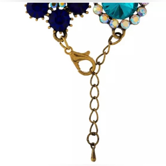 New Floral Connector vintage gold tone bracelet - Picture 3 of 3